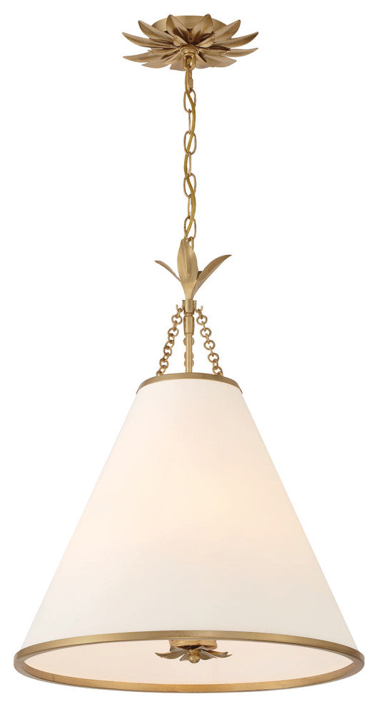 Crystorama Lighting Group 564 Broche 4 Light 18"W Pendant - Antique Silver