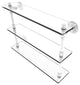 Pipeline Triple Glass Shelf, Matte White, 22"