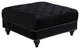 Sabrina Velvet Upholstered Ottoman, Black