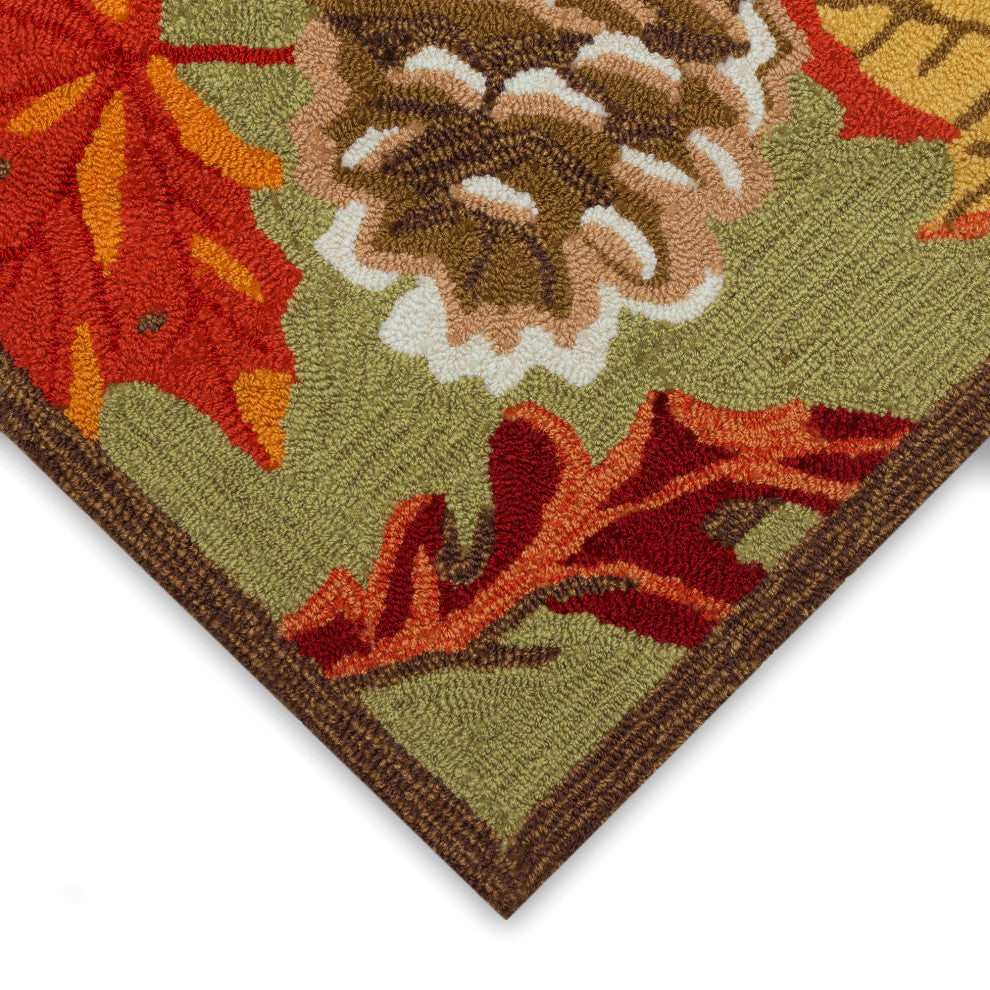 Ravella Falling Leaves Indoor/Outdoor Rug Moss 7'6"x9'6"