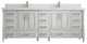 Aberdeen 84 Double Sink Bath Vanity in Coventry Gray 2" White Quartz
