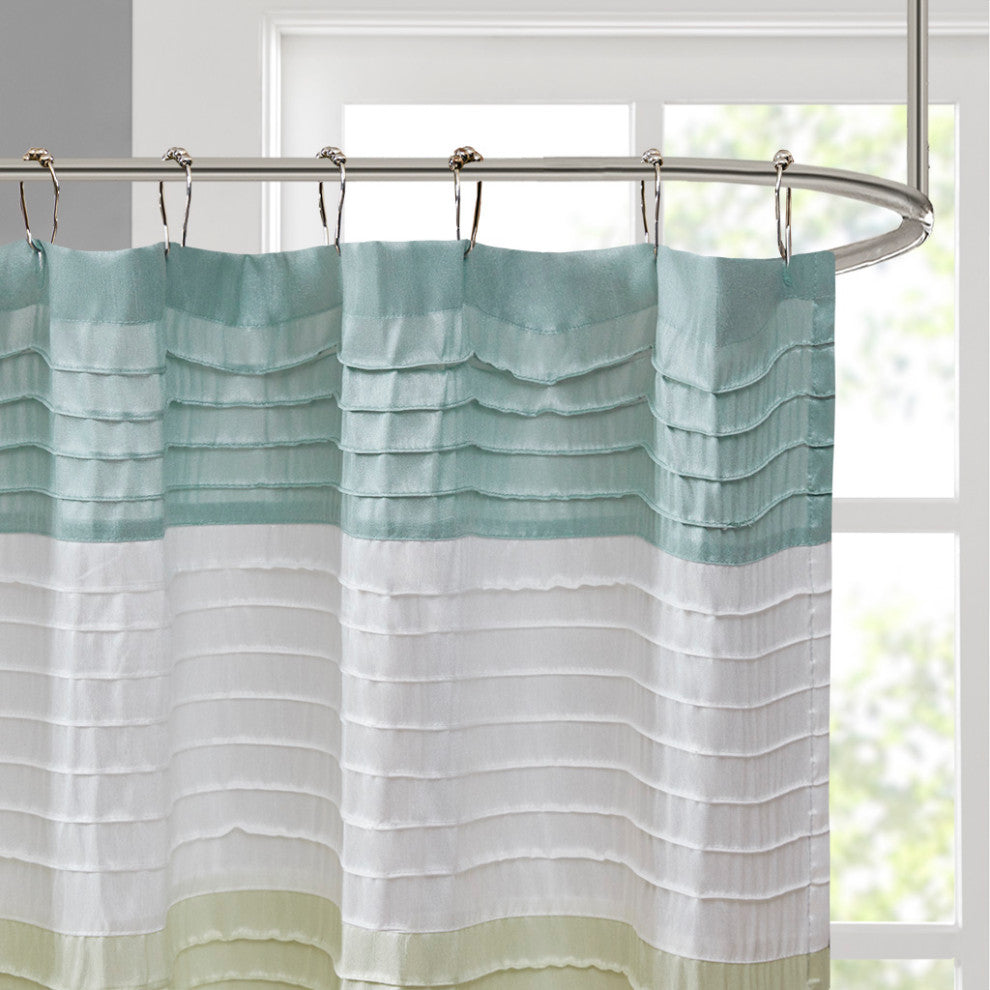 Madison Park Amherst Faux Silk Shower Curtain