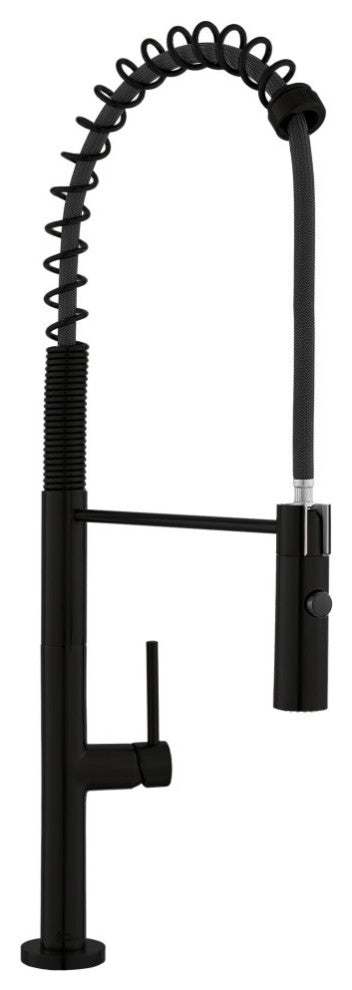 Chalet Single Handle, Pull-Down Kitchen Faucet, Matte Black