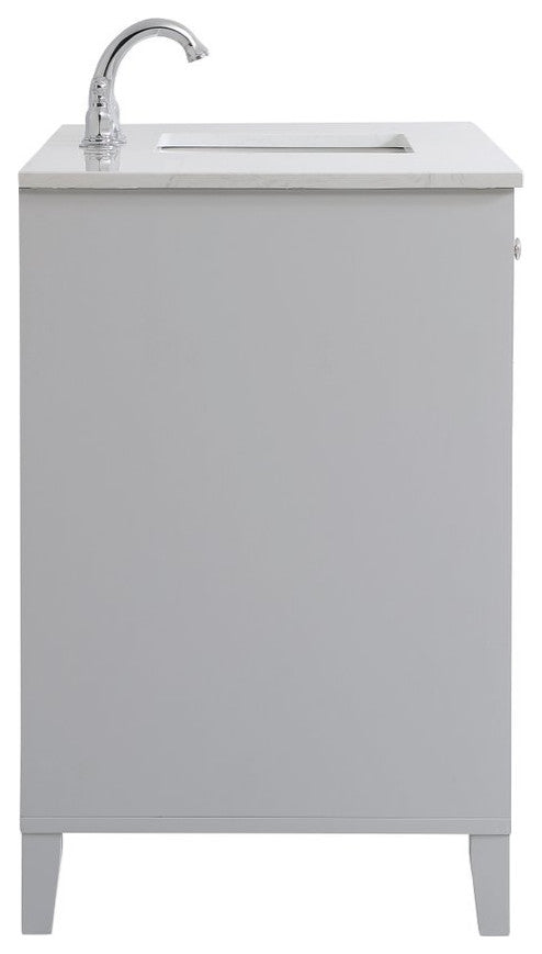 22" Traditional Grey-Light Bathroom Vanity