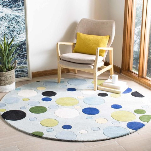 Safavieh Soho soh753c Kids Rug, Blue/Multi, 6'0" X 6'0"