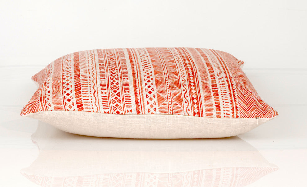 Coral Pillow Cover, Jane Churchill Fabric, Pink/Red Pillow, 20x20