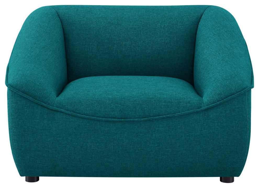 Armchair Accent Chair, Fabric, Teal Blue, Modern, Living Lounge Hospitality