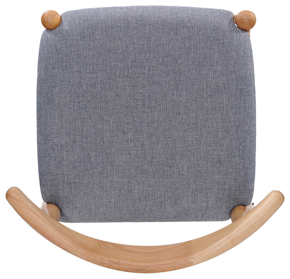 GDF Studio Sandra Mid Century Modern Dining Chairs, Set of 2, Gray