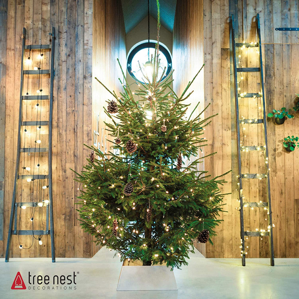Tree Nest Decorations Canvas Tree Skirt, Linen, Large, 20.5" W, 28" Diameter