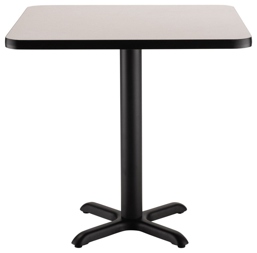 NPS Cafe Table, 36" Square, "X" Base, 30" Height, Grey Nebula