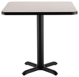 NPS Cafe Table, 36" Square, "X" Base, 30" Height, Grey Nebula