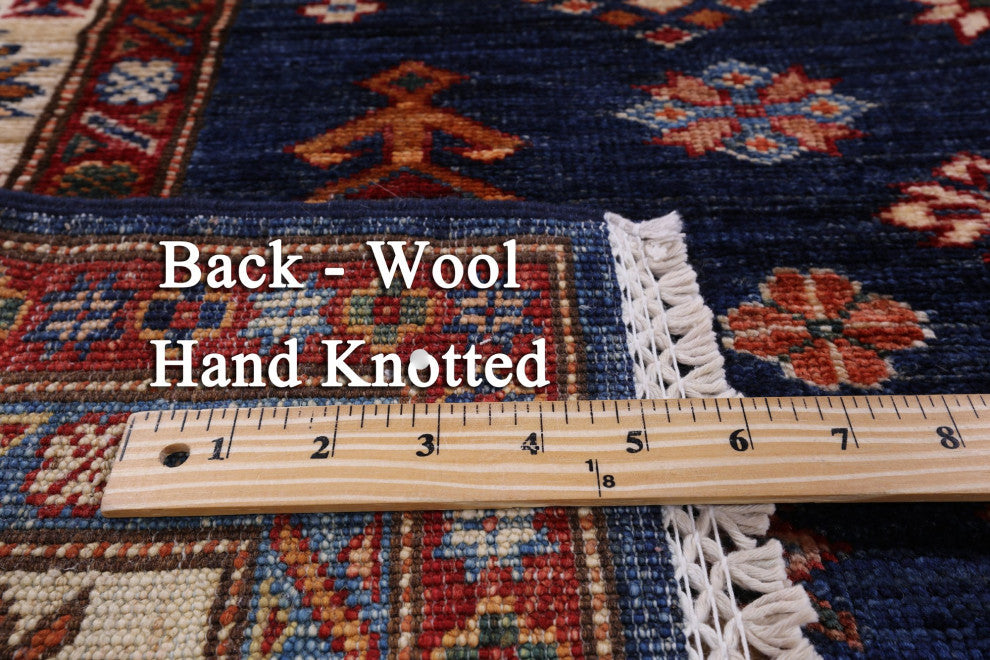 5' 4" X 6' 8" Super Kazak Handmade Wool Rug Q10255