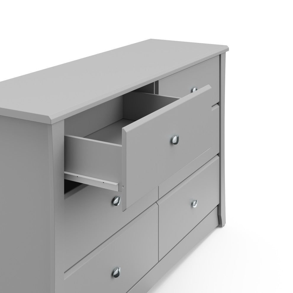 Storkcraft Crescent 6 Drawer Dresser, Pebble Gray