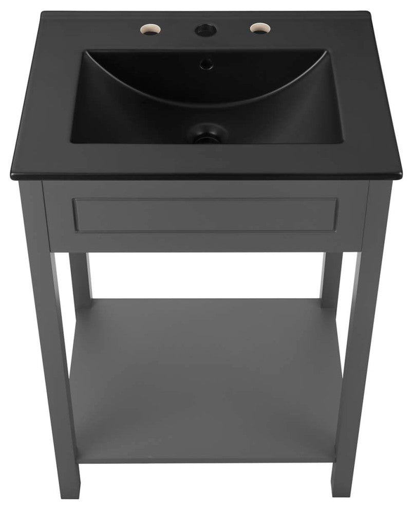 Altura 24" Bathroom Vanity, Gray Black