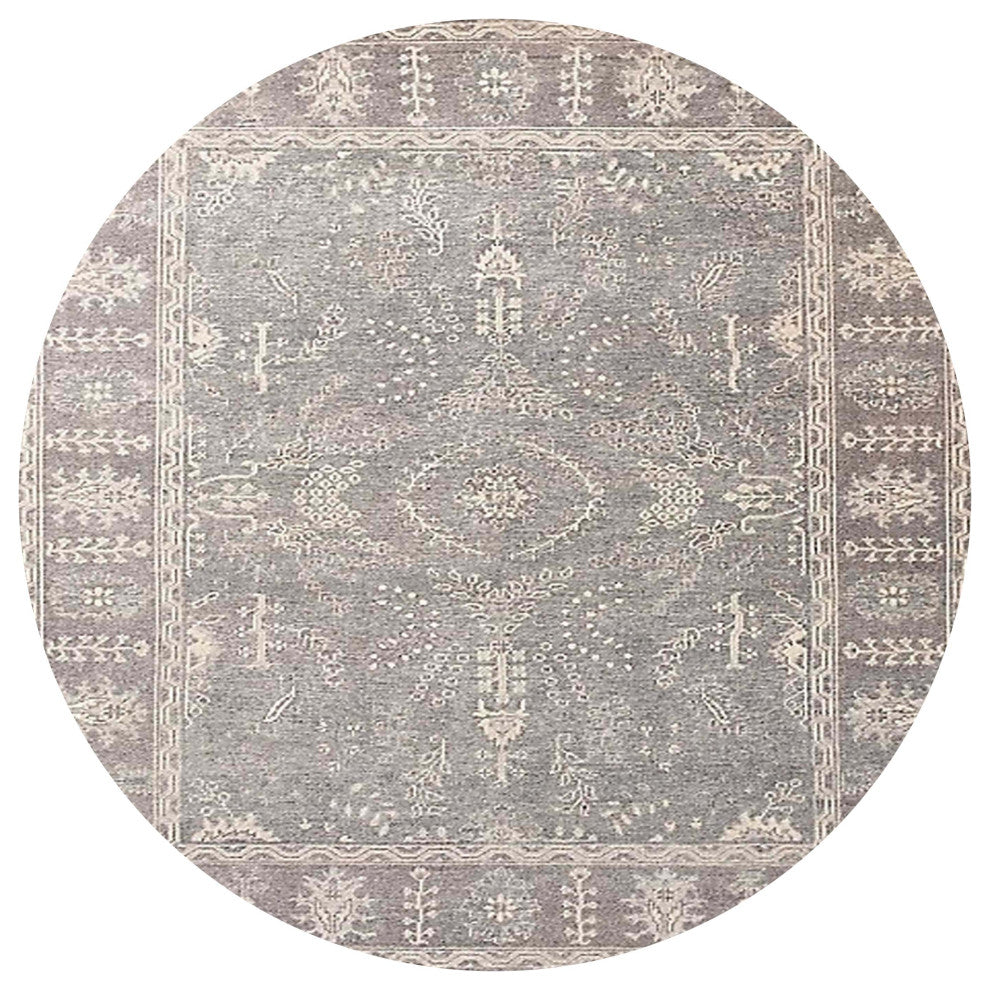 Ahgly Company Indoor Round Mid-Century Modern Area Rugs, 4' Round