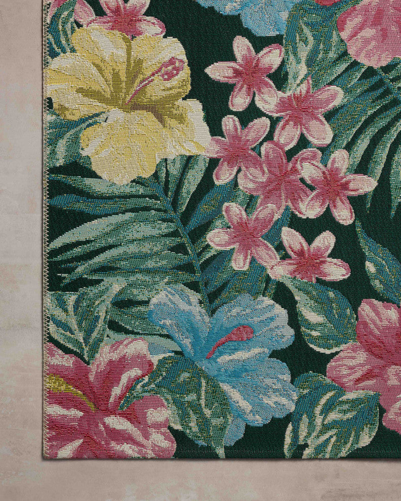 Loloi Botanical Ivory / Sunrise Rug, Midnight / Multi, 6'-7" X 9'-4"