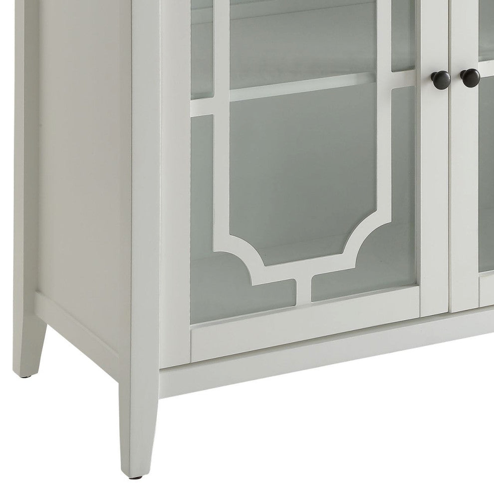 Close-up cropped view on white background showing edge/quarter of cabinet.