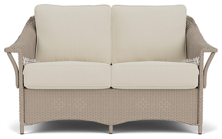 Lloyd Flanders Nantucket Loveseat, French Beige, Beach Natural