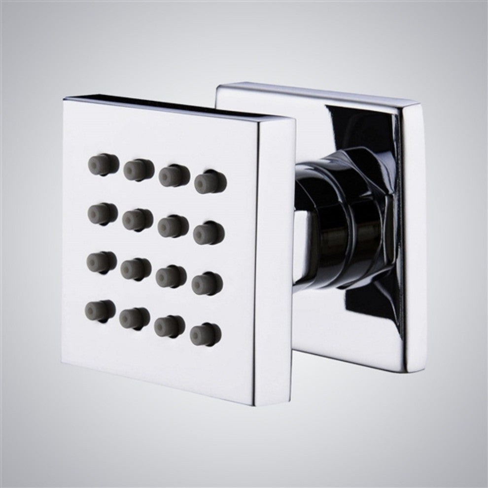 Fontana 22" LED Wall Mount Digital Rainfall Shower System & 6 Body Jets, LED