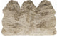3' X 5' Taupe Natural Sheepskin Area Rug