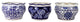 ClayBarn Blue and White Terrace Garden Planter Set