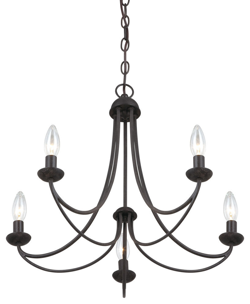 Mirren 5-Light Chandelier, Imperial Bronze