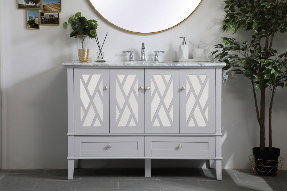 Elegant VF30248GR 48"Single Bathroom Vanity Set, Gray