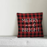 Plaid Merry And Bright 16"x16" Throw Pillow