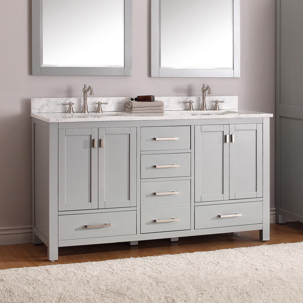 Avanity Modero 60" Single Vanity Only, Chilled Gray Finish