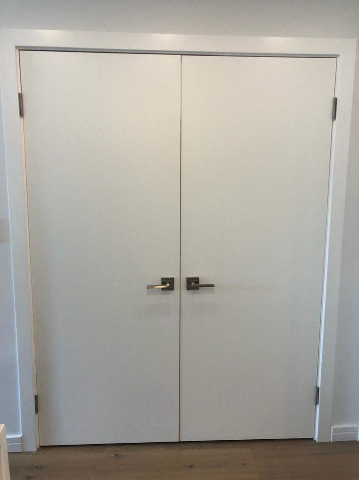 Wood Eco-Veneer Modern Door Slab 30 x 80 | Planum 0010 White Silk
