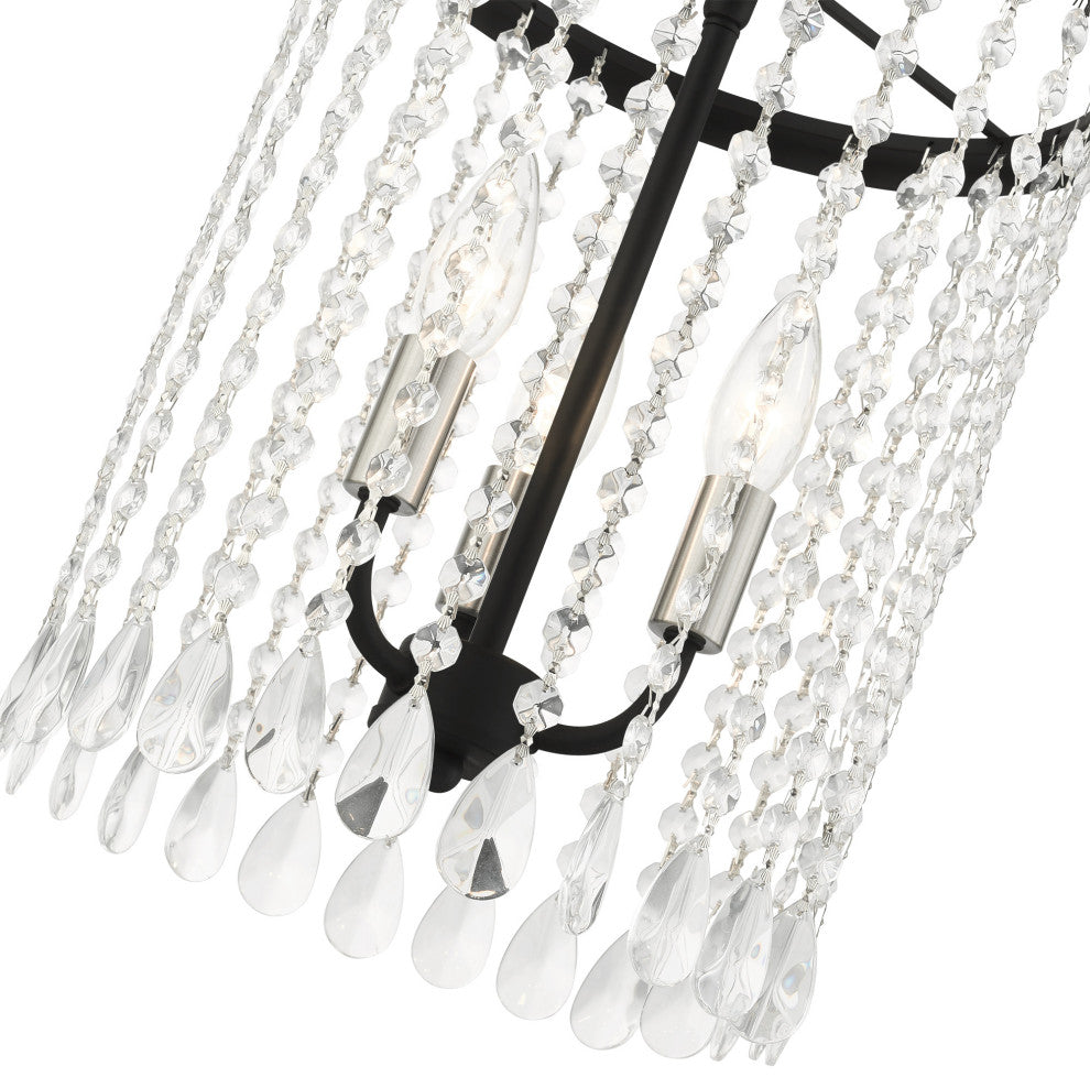 Black Transitional, Dazzling, Modern Classic, Pendant Chandelier