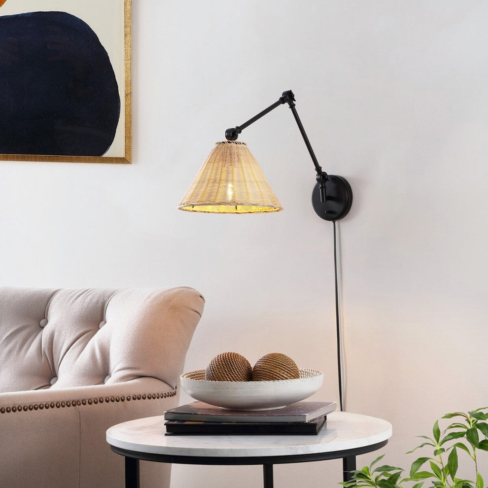 Safavieh Solado 24" Wall Sconce, Natural/Black