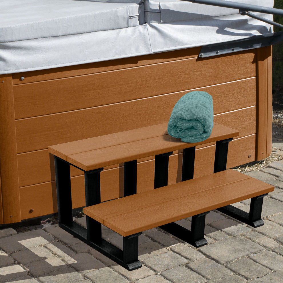 Spa 2-Tier Steps, 32", Redwood
