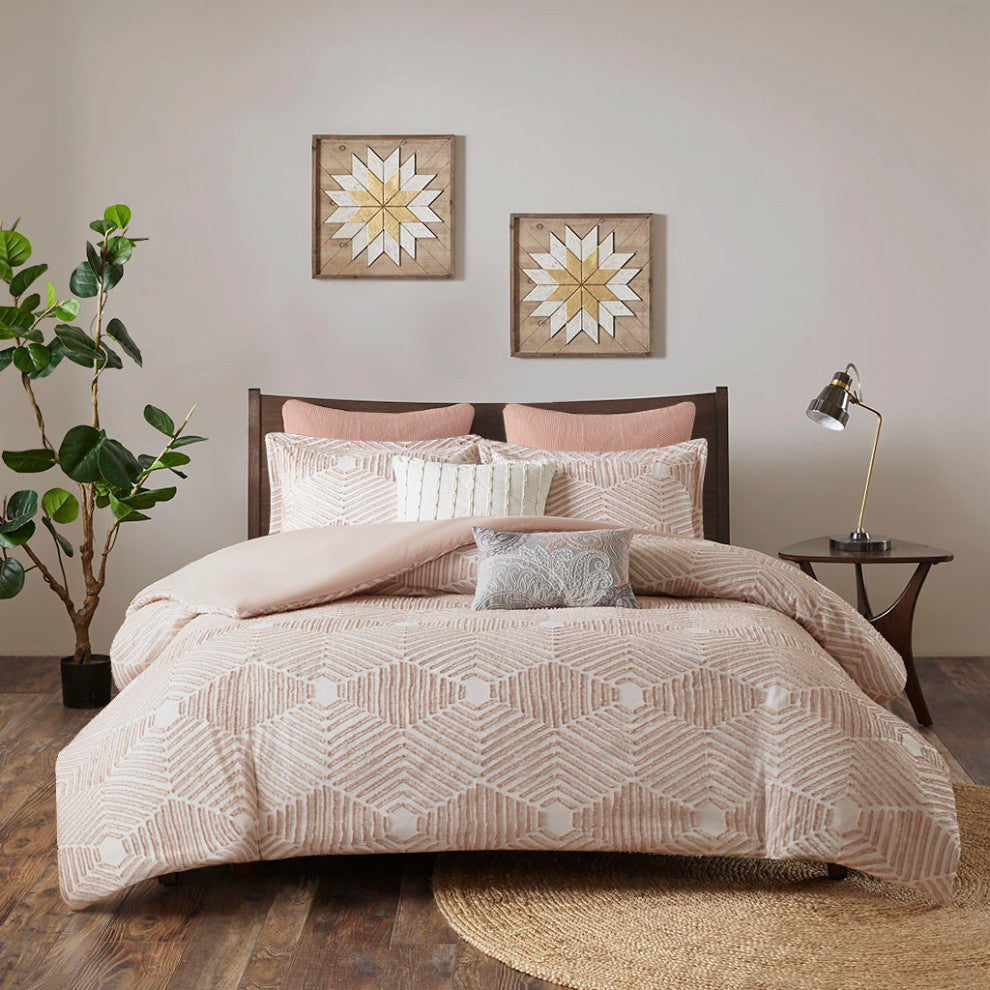 INK+IVY Ellipse Cotton Jacquard Duvet Cover Set