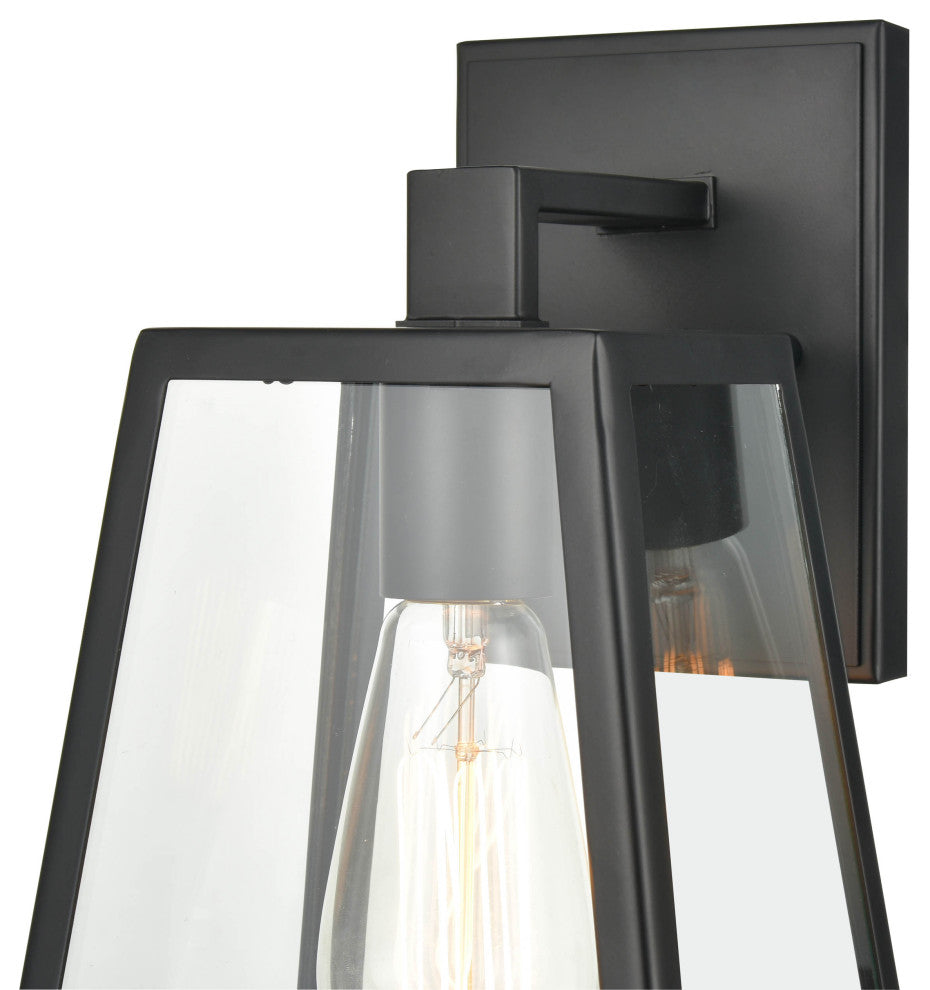 Grant Collection 1 Light 7" Powder Coat Black Outdoor Wall Sconce
