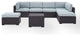 Biscayne 6-Piece Outdoor Wicker Seating Set, Mist