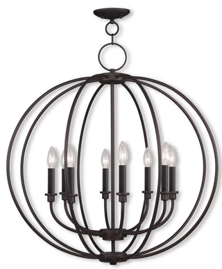 Livex 4668-07 8-Light Bronze Chandelier, Bronze