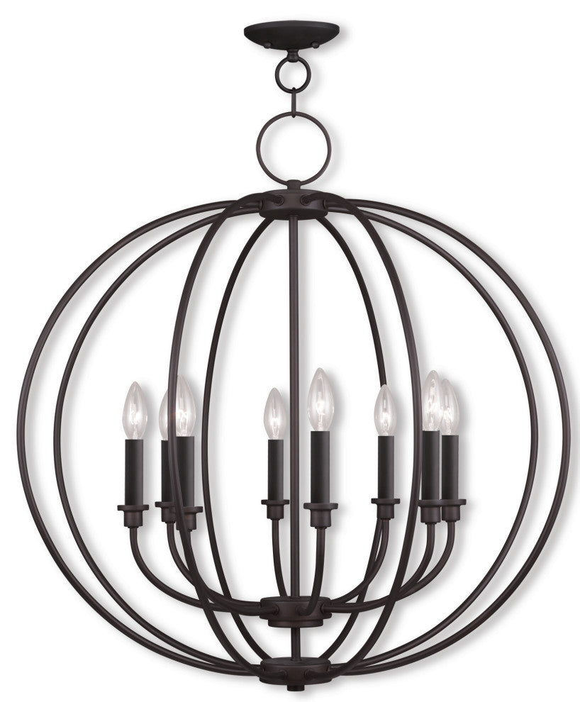 Livex 4668-07 8-Light Bronze Chandelier, Bronze