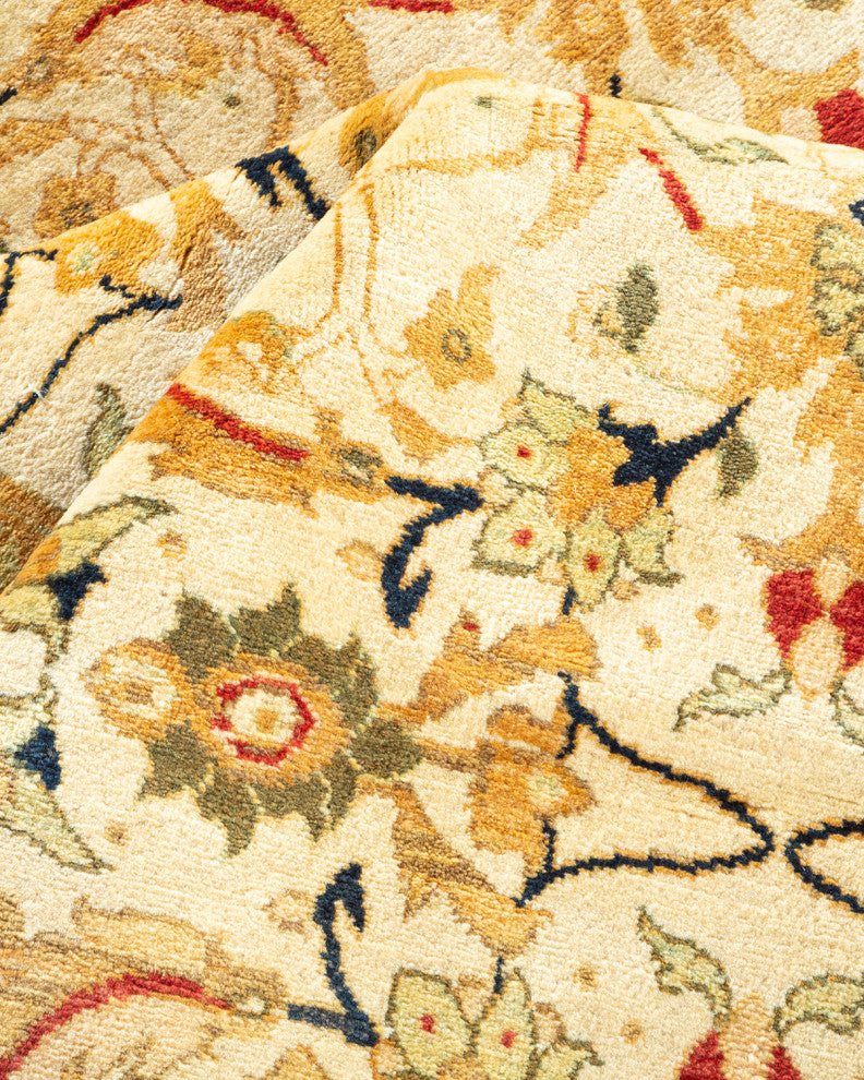 Cecilia, One-of-a-Kind Hand-Knotted Area Rug Ivory, 6'2"x9'1"
