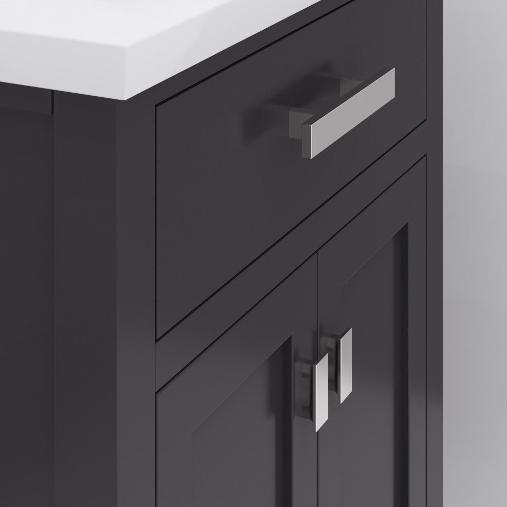 Water Creation Myra 24" Single Vanity, Double Door, Without Faucet, Espresso