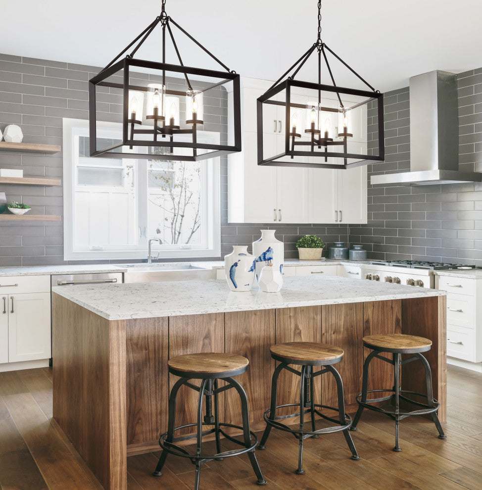 Anna Metal, Glass LED Pendant, Oil Rubbed Bronze, 21"