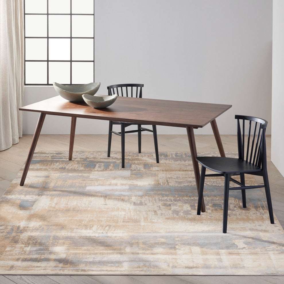 Calvin Klein CK005 Enchanting 8' x 10' Ivory Seaglass Modern Indoor Area Rug