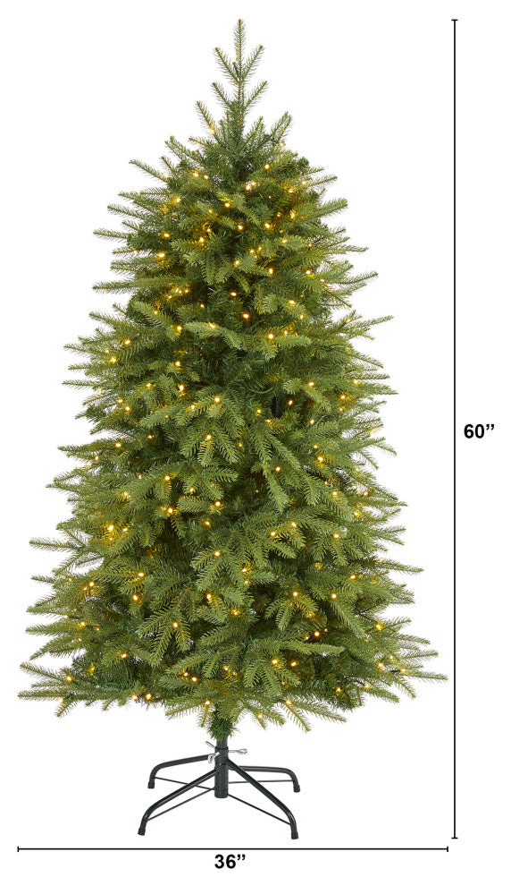 5ï¿½ Vancouver Fir ï¿½Natural Lookï¿½ Christmas Tree / 350 Clear LED Lights
