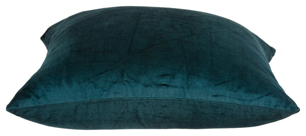 Parkland Collection Bento Transitional Teal Solid Pillow Cover With Poly Insert