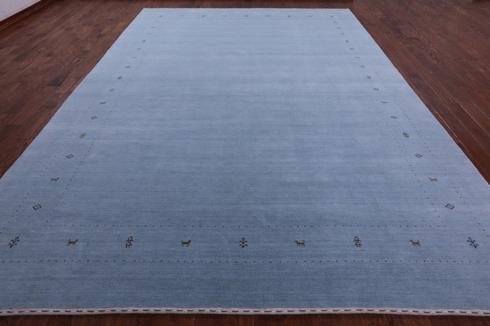 Hand-Knotted Persian Gabbeh Wool Rug 10' 1" X 14' 0" Q11375
