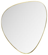 Finch Glass Mirror With Iron Frame, Brushed Gold, 36" H