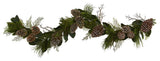 6' Pine Cone and Pine Artificial Garland