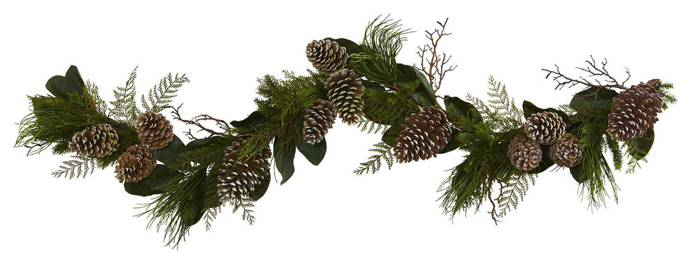 6' Pine Cone and Pine Artificial Garland