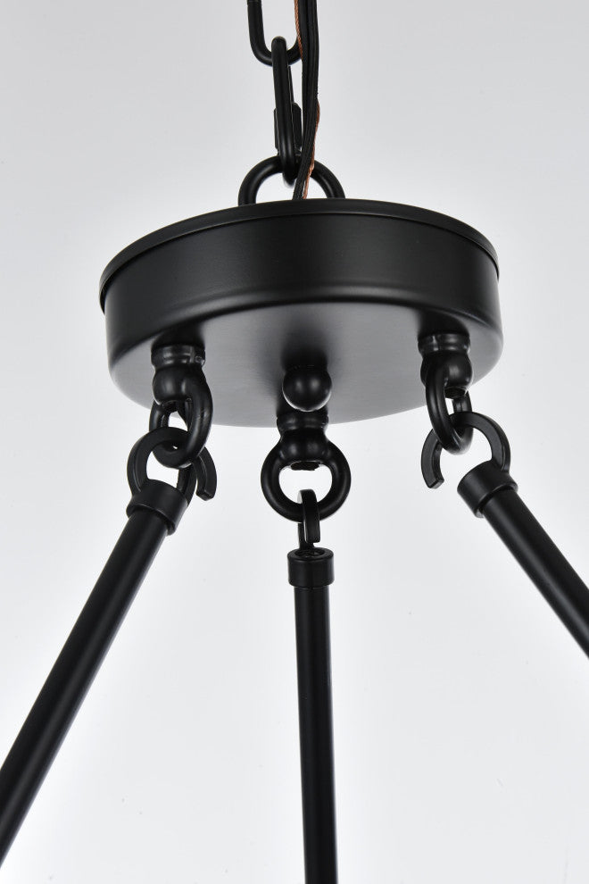 Home Living 26" Chandelier, Black