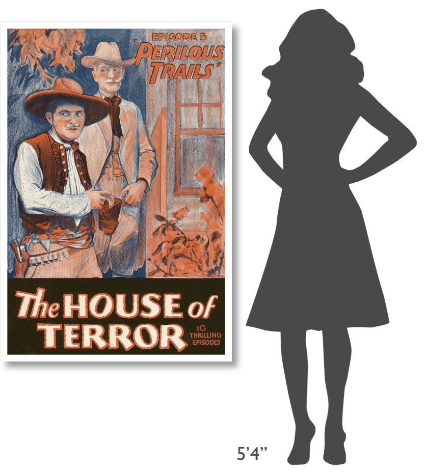 "Vintage Westerns: Perilous Trails - House of Terror" Print, 34"x50"